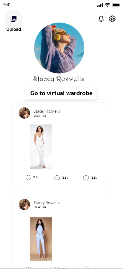 Original design interface · profile